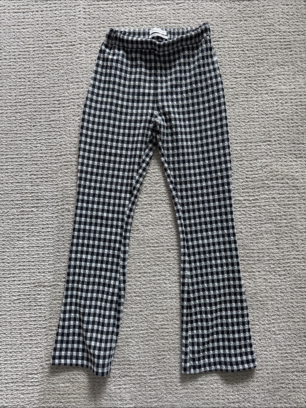 Urban Outfitters Black and White Gingham Flare Pants